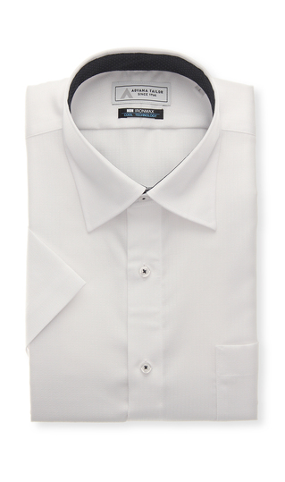 ワイドカラーワイシャツ【半袖】【涼】【NON IRONMAX】