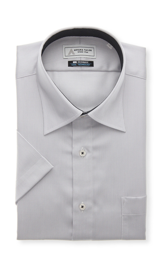 ワイドカラーワイシャツ【半袖】【涼】【NON IRONMAX】