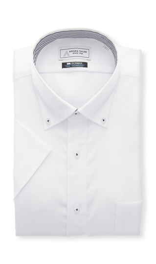 ボタンダウンワイシャツ【キング】【半袖】【涼】【NON IRONMAX】