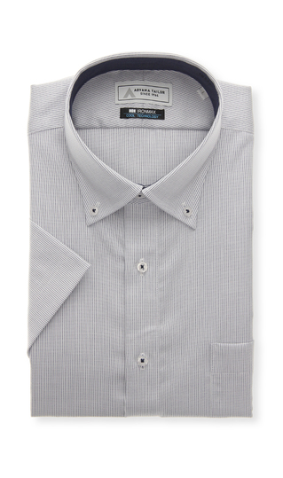 ボタンダウンワイシャツ【キング】【半袖】【涼】【NON IRONMAX】