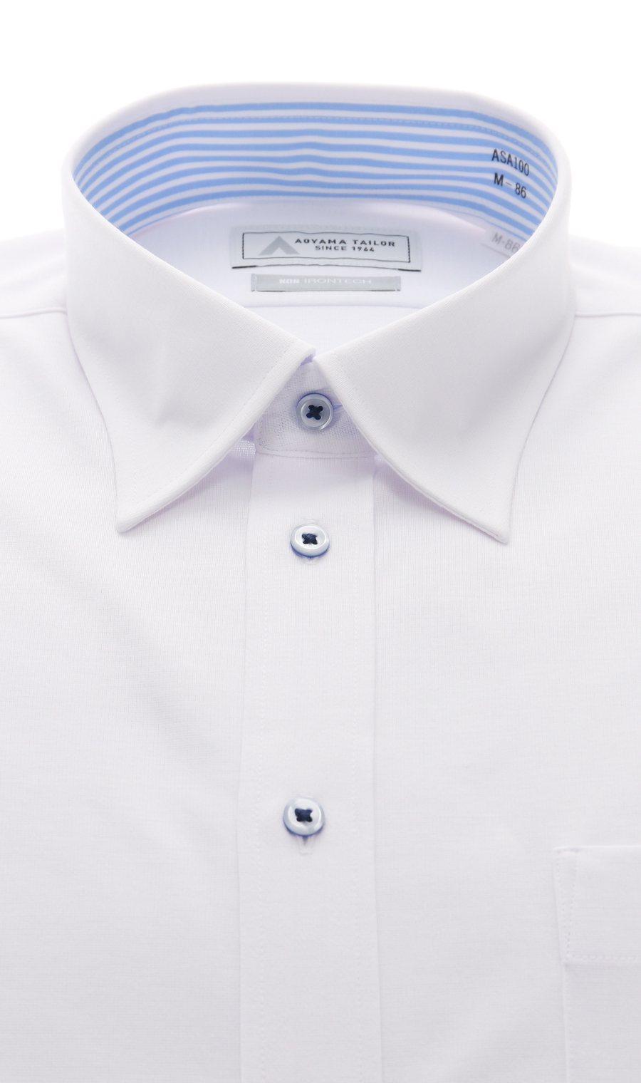 レギュラーカラーワイシャツ【NON IRONTECH】【＃すごシャツ】 ホワイト 首周り:37cm,裄丈:78cm