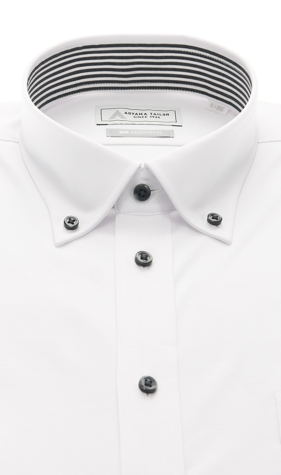 ボタンダウンワイシャツ【NON IRONTECH】【＃すごシャツ】 ホワイト 首周り:37cm,裄丈:78cm
