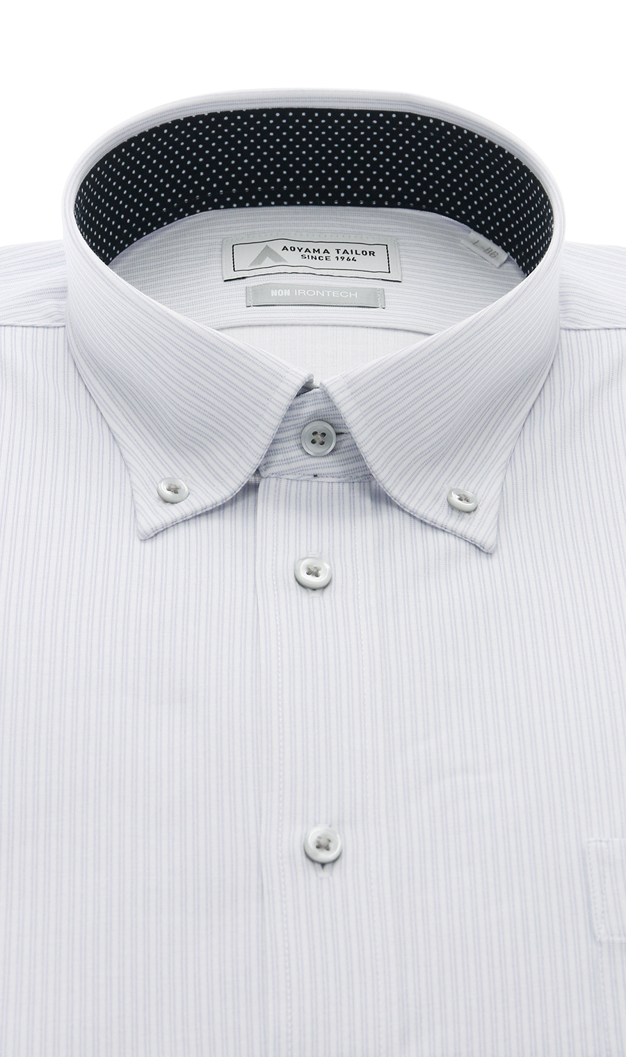 ボタンダウンワイシャツ【NON IRONTECH】【＃すごシャツ】 パープル 首周り:37cm,裄丈:78cm