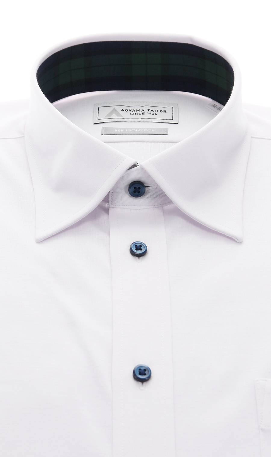 ワイドカラーワイシャツ【NON IRONTECH】【＃すごシャツ】 ホワイト 首周り:37cm,裄丈:78cm