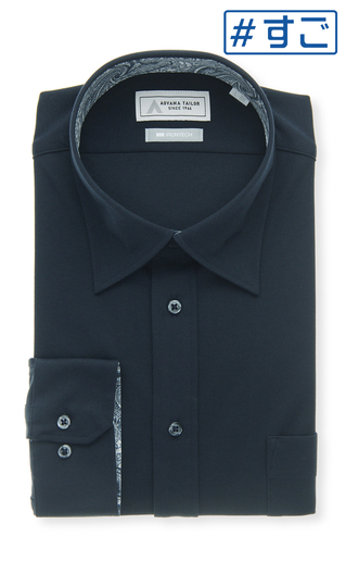 新品未使用　リボンカラーワイドシャツ RETROGIRL ブラウス シャツ フロントリボンシアーBL レディース