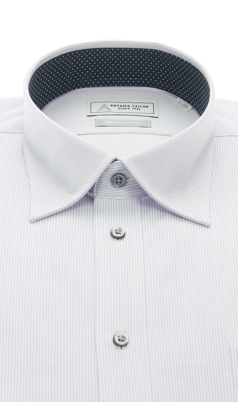 ワイドカラーワイシャツ【キング＆トール】【NON IRONTECH】【＃すごシャツ】 パープル 首周り:45cm,裄丈:84cm