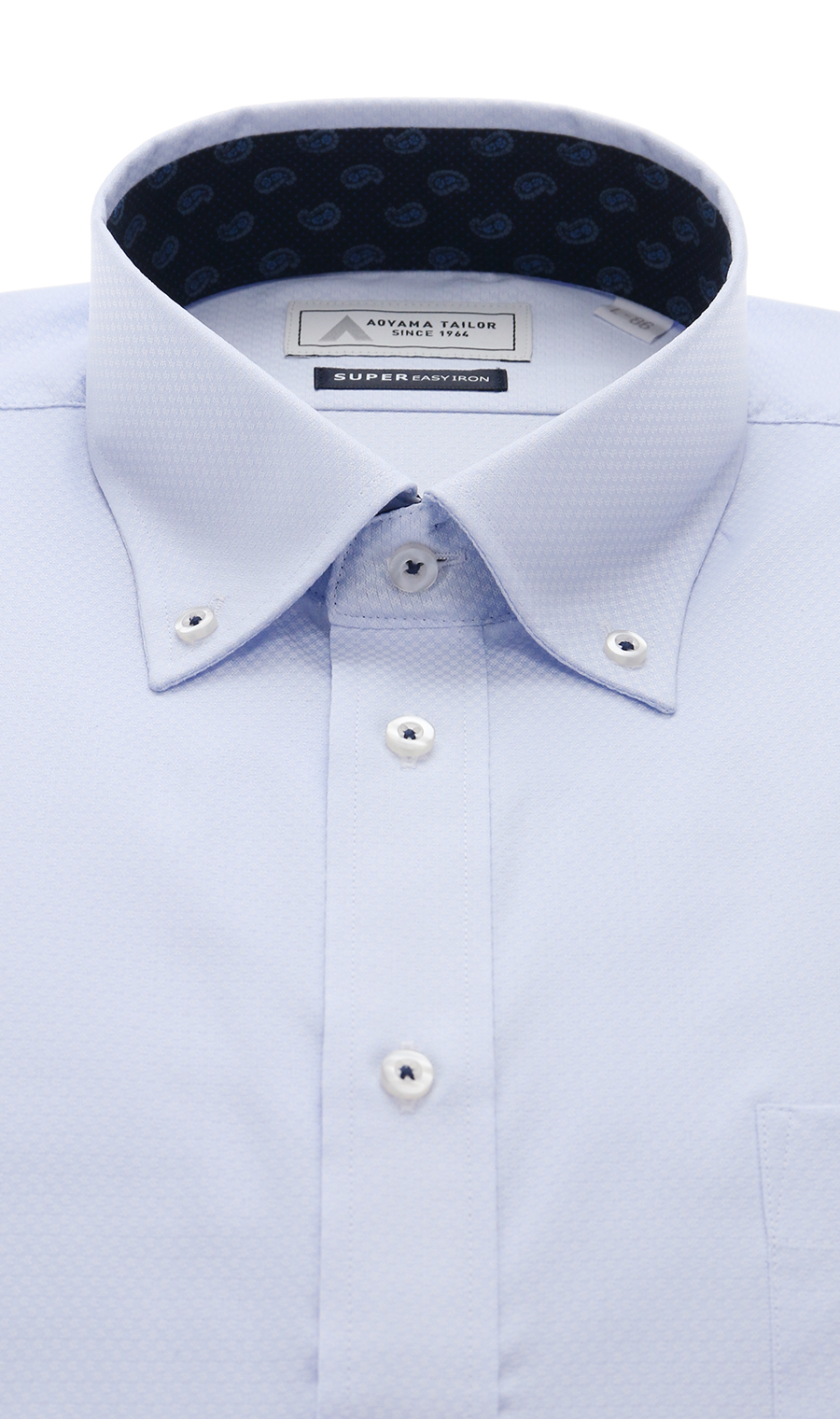 ボタンダウンワイシャツ【Technical Cotton】 ブルー 首周り:37cm,裄丈:78cm