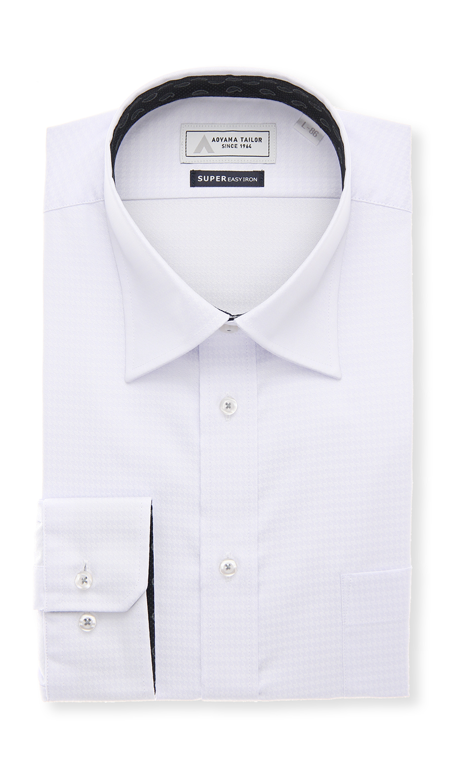 ワイドカラーワイシャツ【Technical Cotton】 ブルー 首周り:37cm,裄丈:78cm