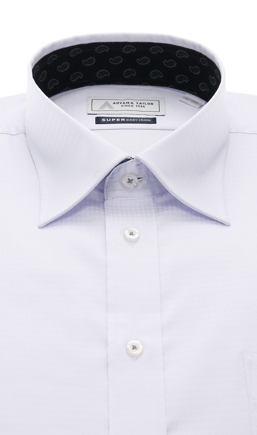 ワイドカラーワイシャツ【Technical Cotton】 ブルー 首周り:37cm,裄丈:78cm