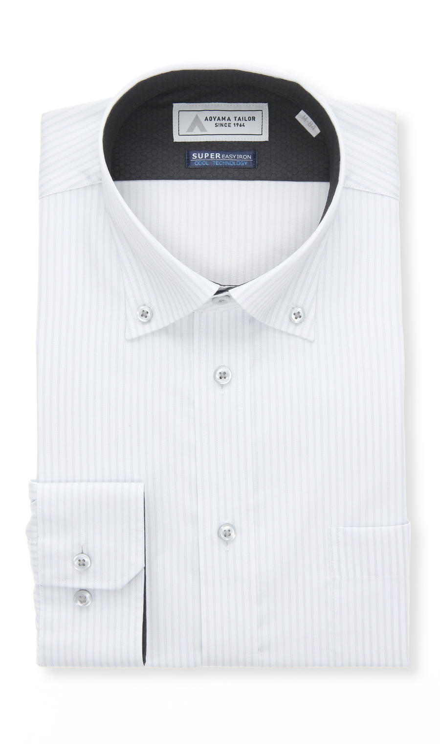 ボタンダウンワイシャツ【Technical Cotton】【COOL TECHNOLOGY】 グレー系 首周り:39cm,裄丈:84cm