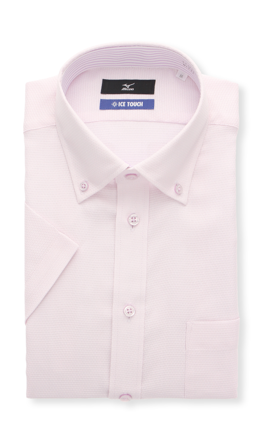ボタンダウンワイシャツ【半袖】【キング】【ICE TOUCH】【Dynamotion Fit】 ピンク 首周り:45cm,裄丈:00