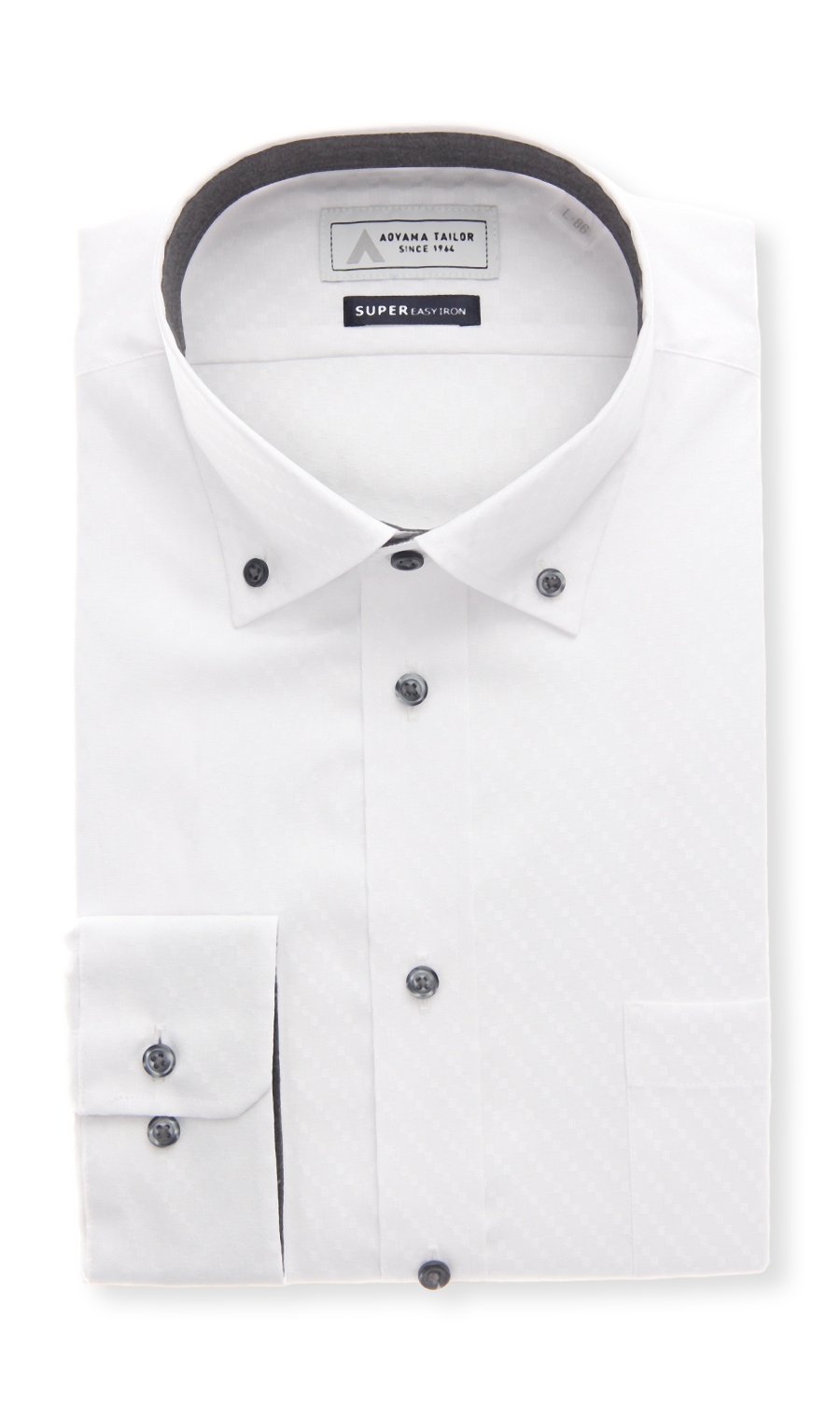 ボタンダウンワイシャツ【OEKO-TEX】 ホワイト 首周り:39cm,裄丈:82cm