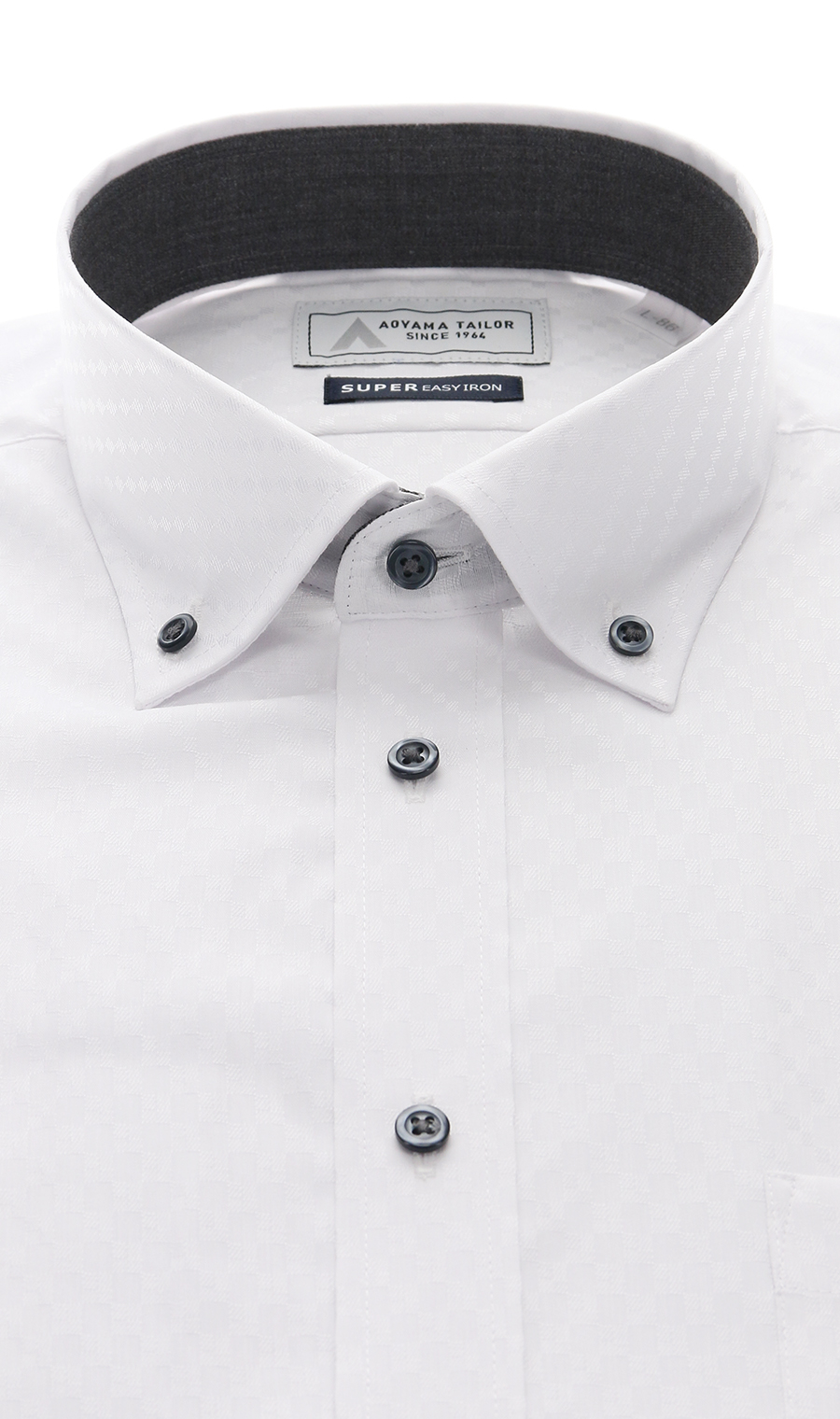 ボタンダウンワイシャツ【OEKO-TEX】 ホワイト 首周り:39cm,裄丈:82cm