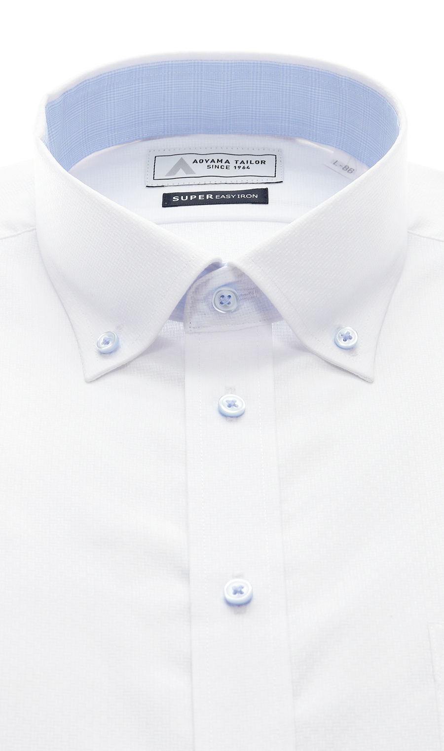 ボタンダウンワイシャツ【OEKO-TEX】 ホワイト 首周り:37cm,裄丈:78cm