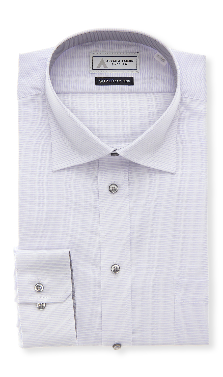 ワイドカラーワイシャツ【OEKO-TEX】 パープル 首周り:37cm,裄丈:78cm