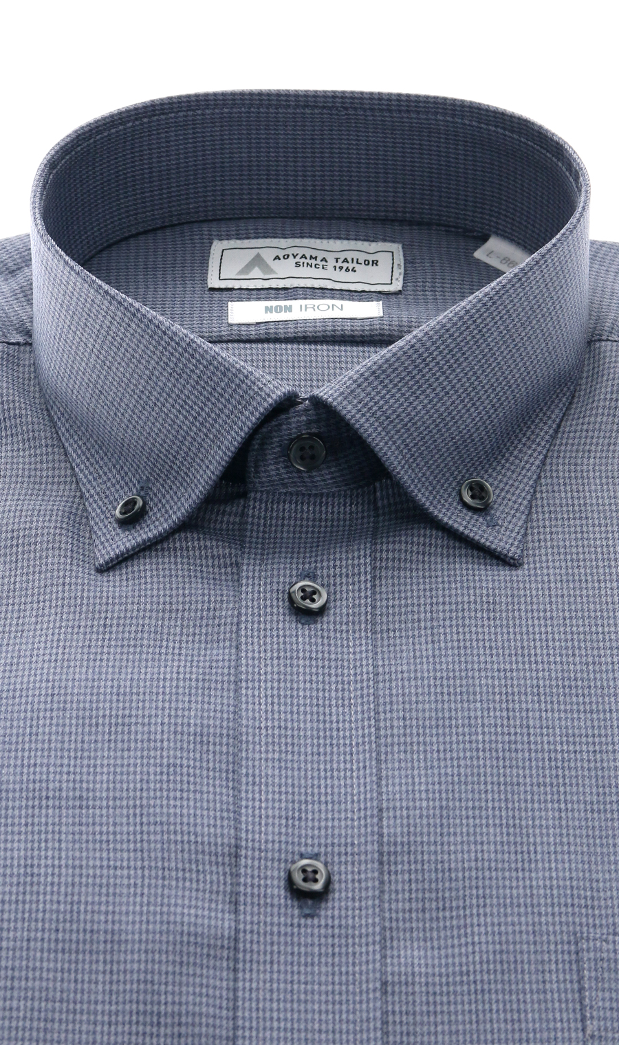 ボタンダウンワイシャツ【NON IRON】【OEKO-TEX】 ネイビー 首周り:37cm,裄丈:78cm