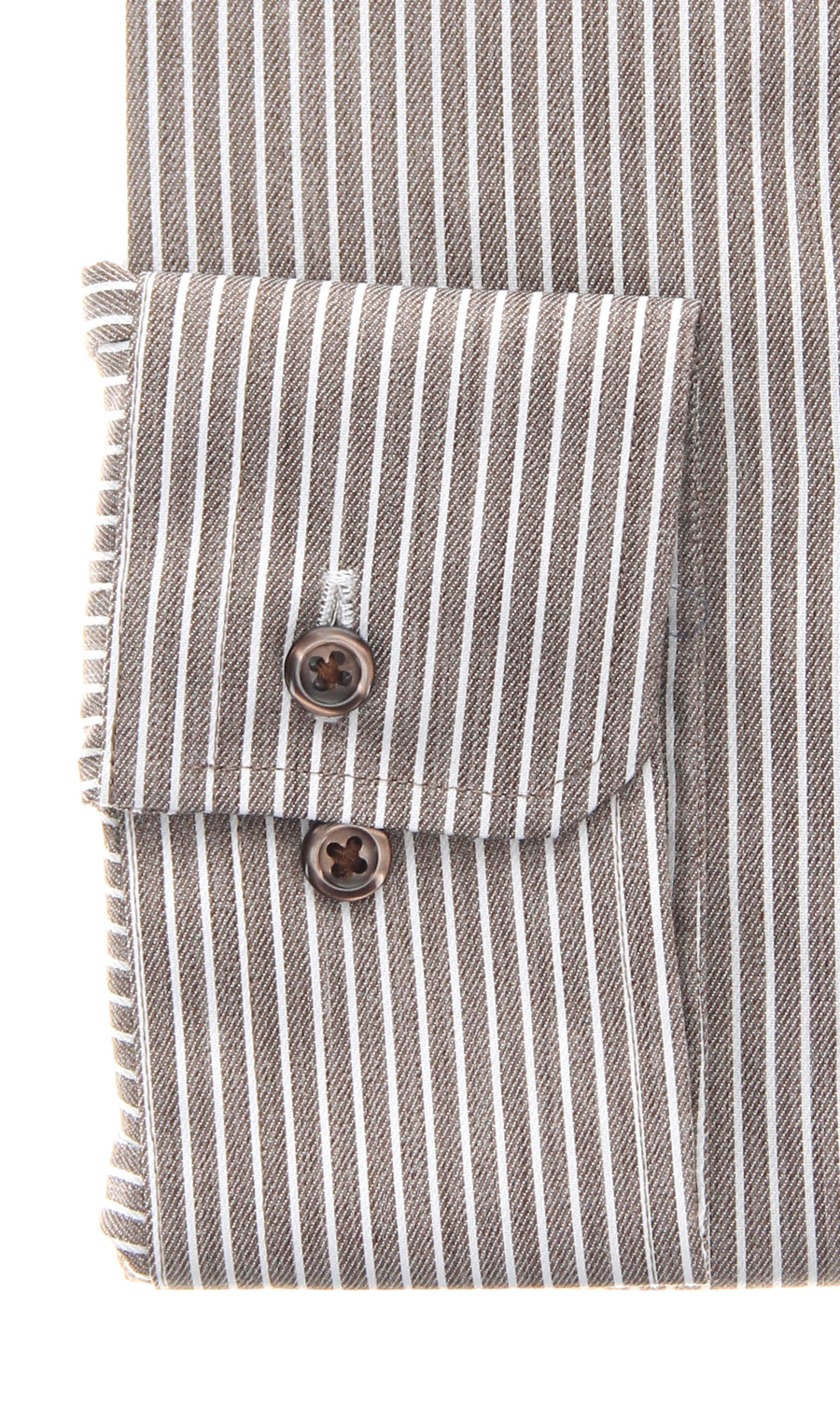 ボタンダウンワイシャツ【NON IRON】【OEKO-TEX】 ブラウン 首周り:37cm,裄丈:78cm