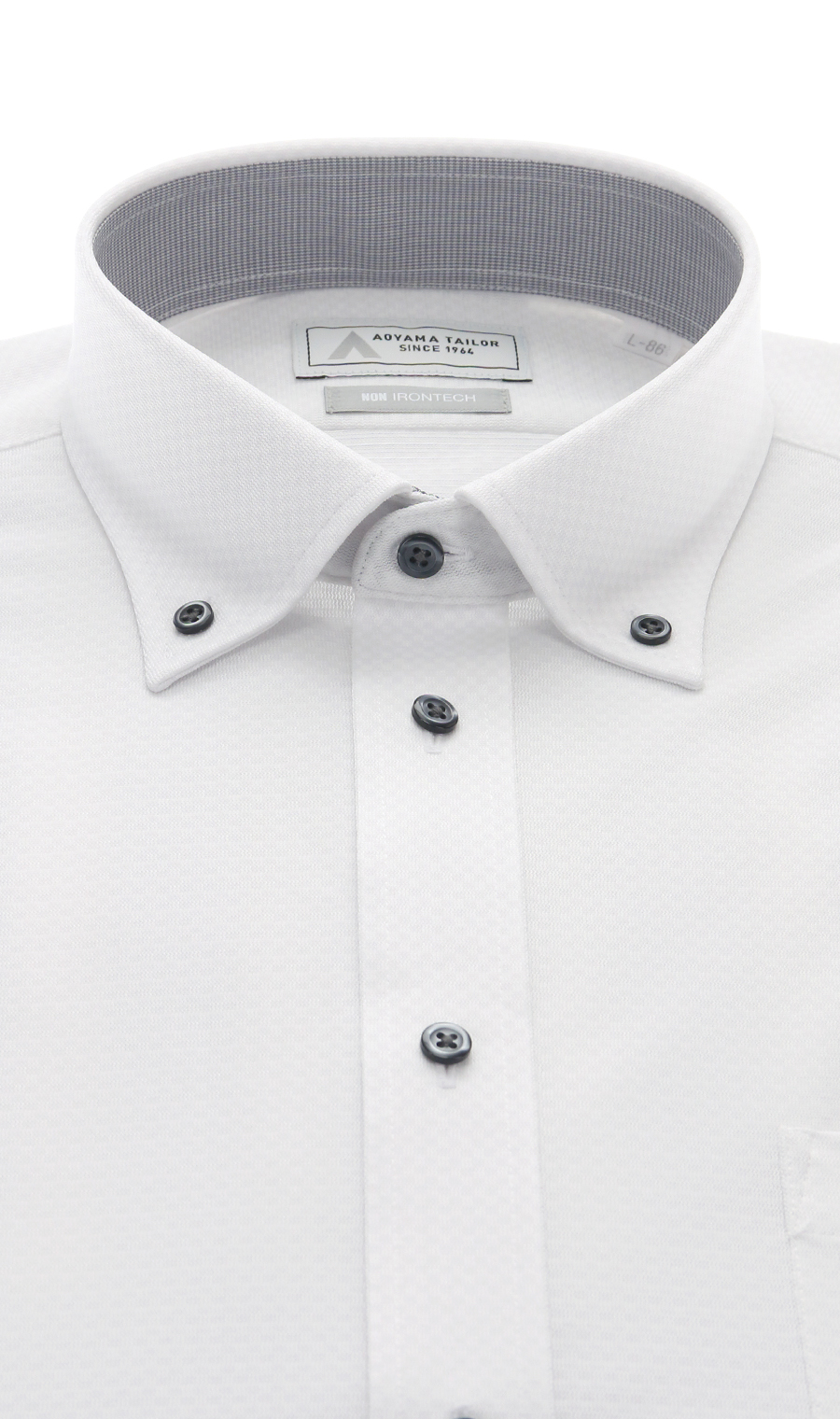 ボタンダウンワイシャツ【NON IRONTECH】【#すごシャツ】 ホワイト 首周り:37cm,裄丈:78cm