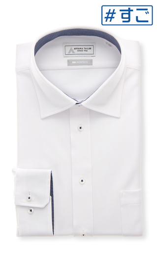 ワイドカラーワイシャツ【NON IRONTECH】【＃すごシャツ】