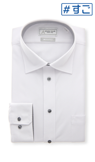 ワイドカラーワイシャツ【NON IRONTECH】【＃すごシャツ】