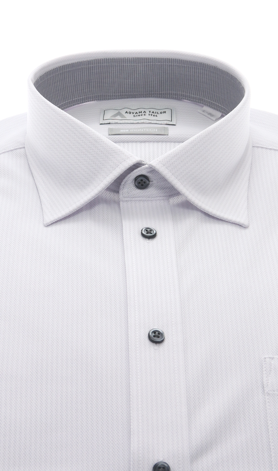 ワイドカラーワイシャツ【NON IRONTECH】【#すごシャツ】 グレー 首周り:37cm,裄丈:78cm