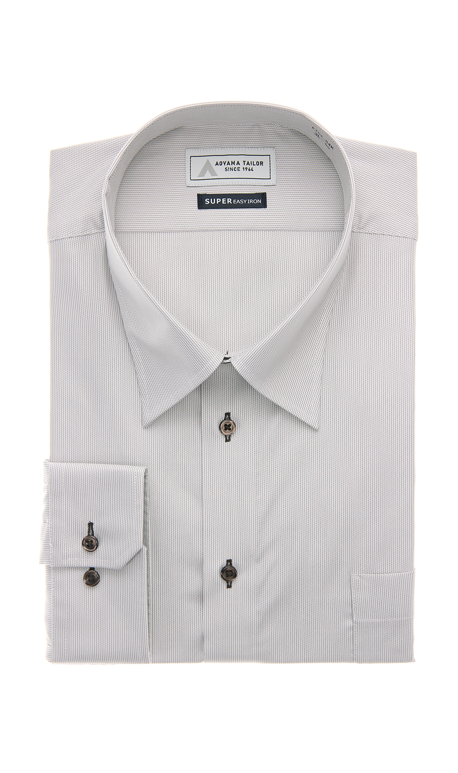 レギュラーカラーワイシャツ【キング&トール】 グレー 首周り:45cm,裄丈:88cm