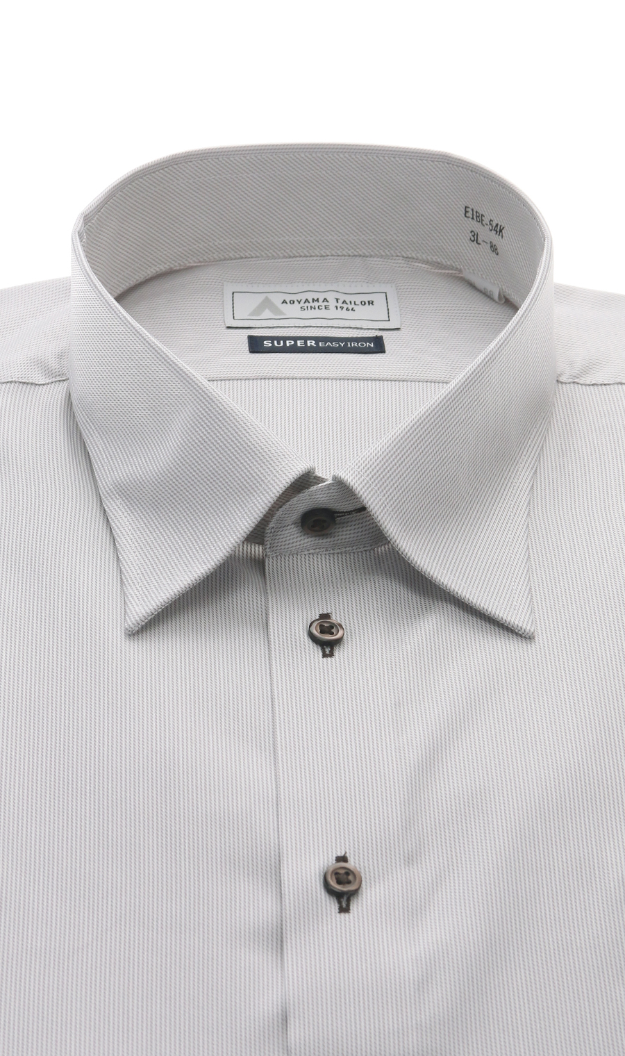 レギュラーカラーワイシャツ【キング&トール】 グレー 首周り:45cm,裄丈:88cm