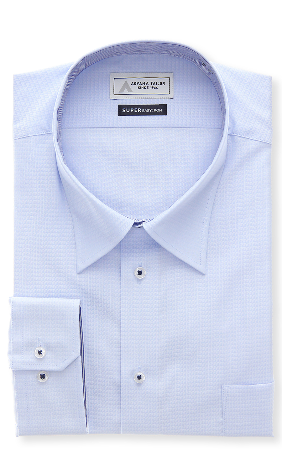 レギュラーカラーワイシャツ【キング&トール】 ブルー 首周り:45cm,裄丈:80cm