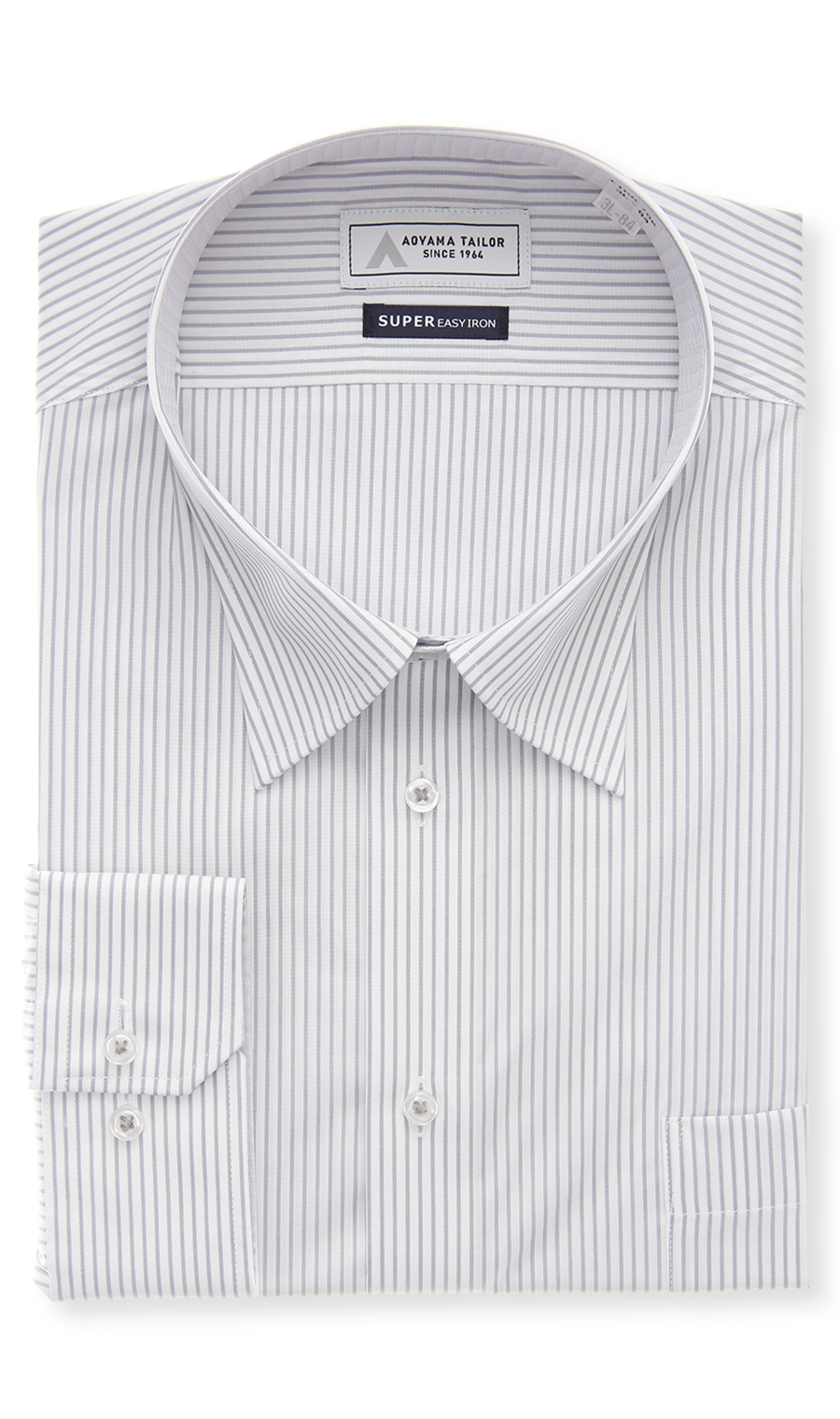 レギュラーカラーワイシャツ【キング&トール】 グレー 首周り:45cm,裄丈:80cm