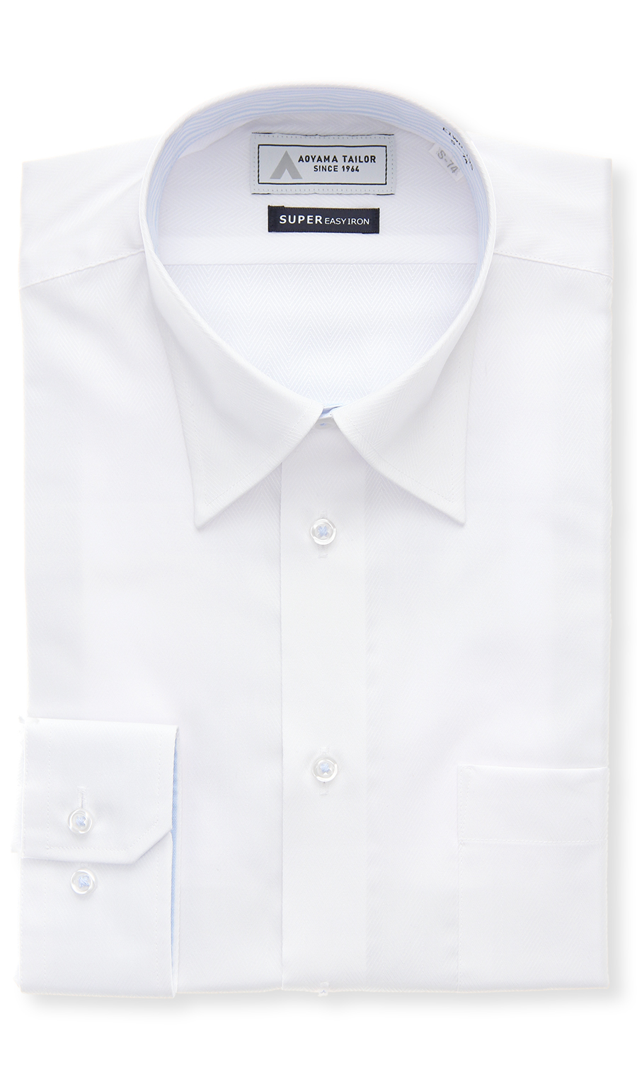 レギュラーカラーワイシャツ【スモール】 ホワイト 首周り:37cm,裄丈:74cm