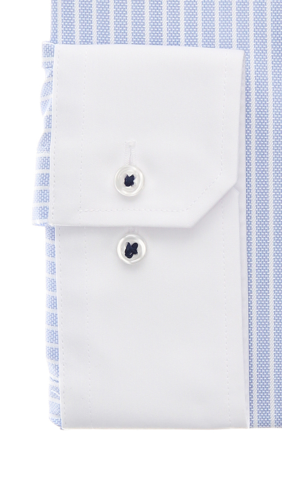 クレリックワイシャツ【キング&トール】 ブルー 首周り:45cm,裄丈:84cm