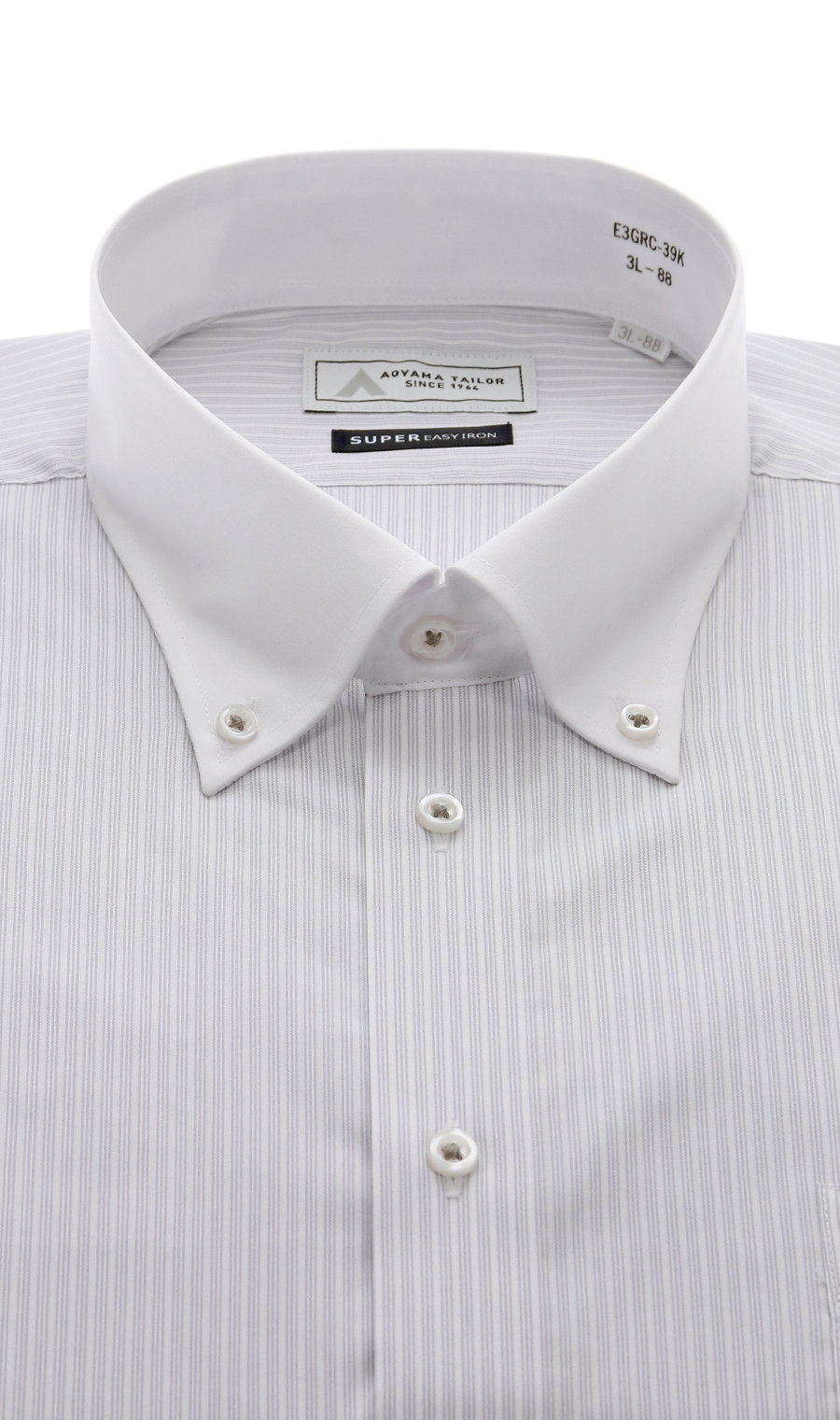 クレリックワイシャツ【キング&トール】 グレー 首周り:45cm,裄丈:88cm