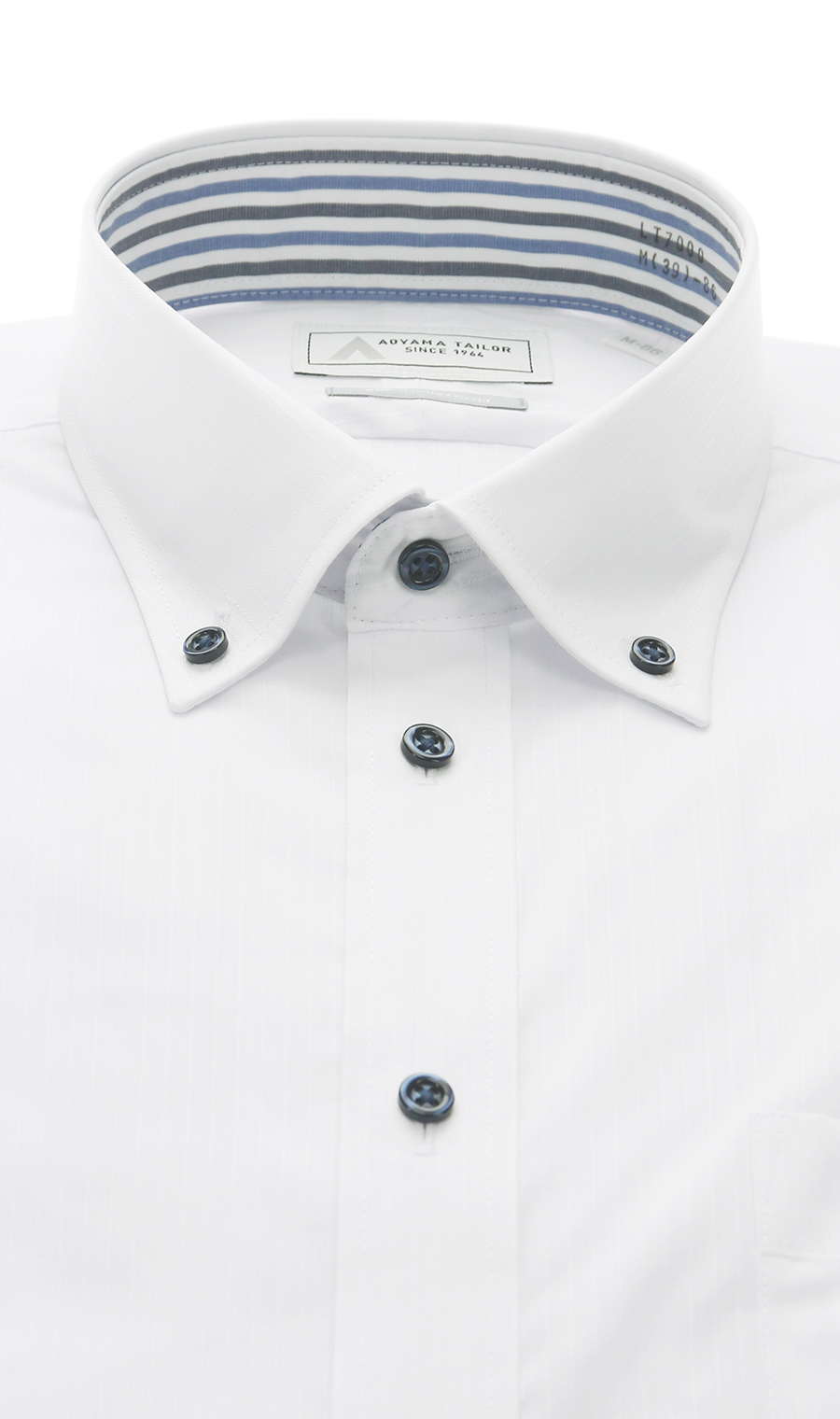 ボタンダウンワイシャツ【NON IRONTECH】【＃すごシャツ】【TioTio PREMIUM】 ホワイト 首周り:37cm,裄丈:78cm