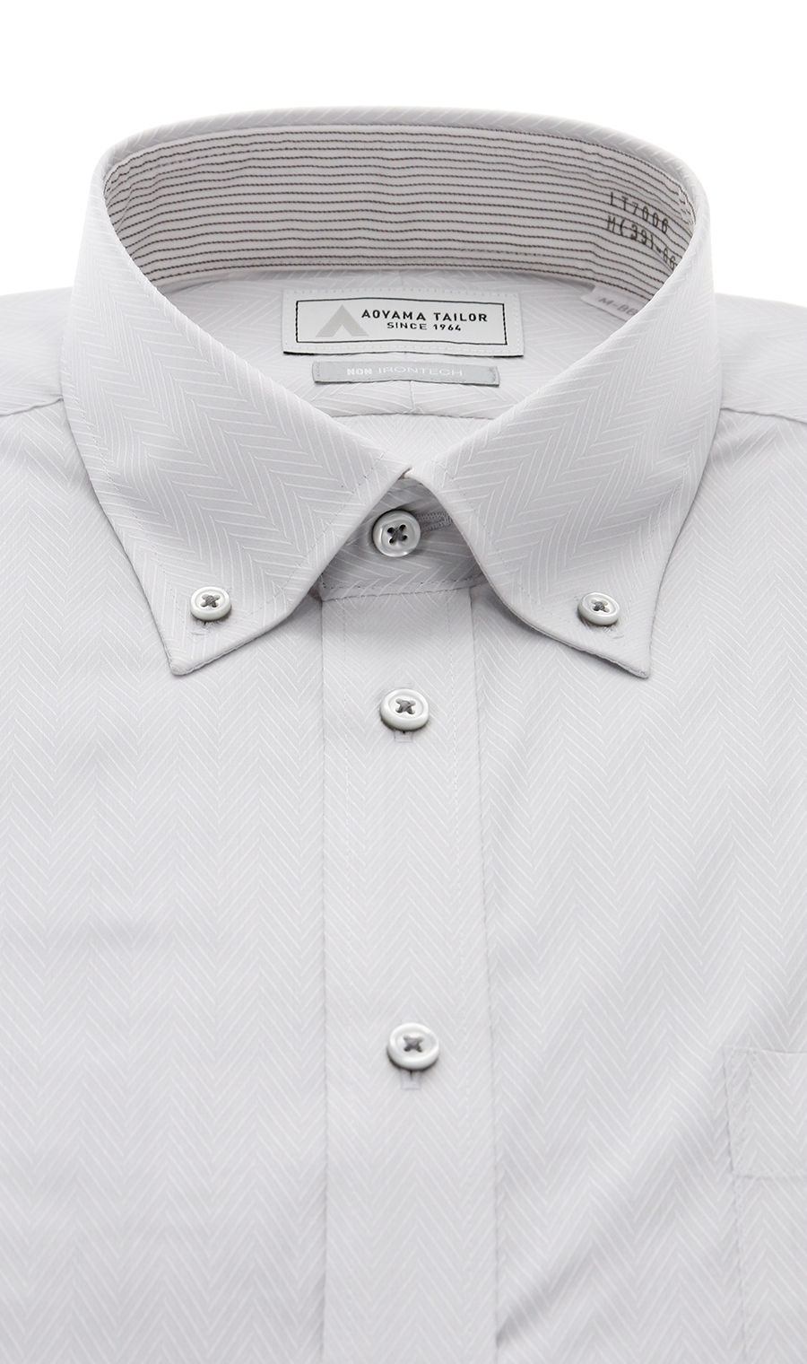 ボタンダウンワイシャツ【NON IRONTECH】【＃すごシャツ】【TioTio PREMIUM】 グレー 首周り:37cm,裄丈:78cm