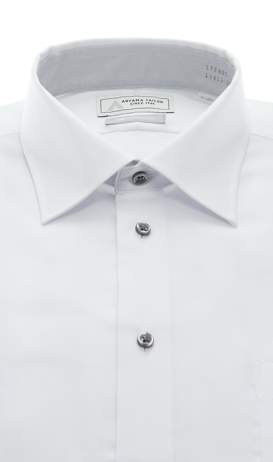 ワイドカラーワイシャツ【NON IRONTECH】【＃すごシャツ】【TioTio PREMIUM】 ホワイト 首周り:37cm,裄丈:78cm