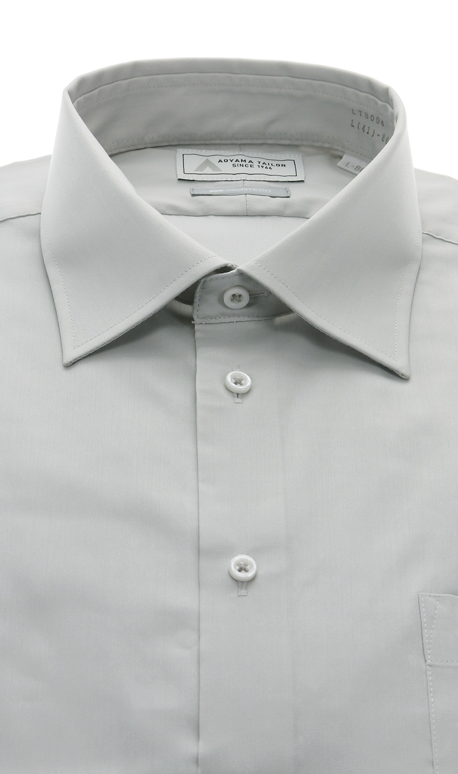 ワイドカラーワイシャツ【NON IRONTECH】【＃すごシャツ】【TioTio PREMIUM】 グレー 首周り:37cm,裄丈:78cm