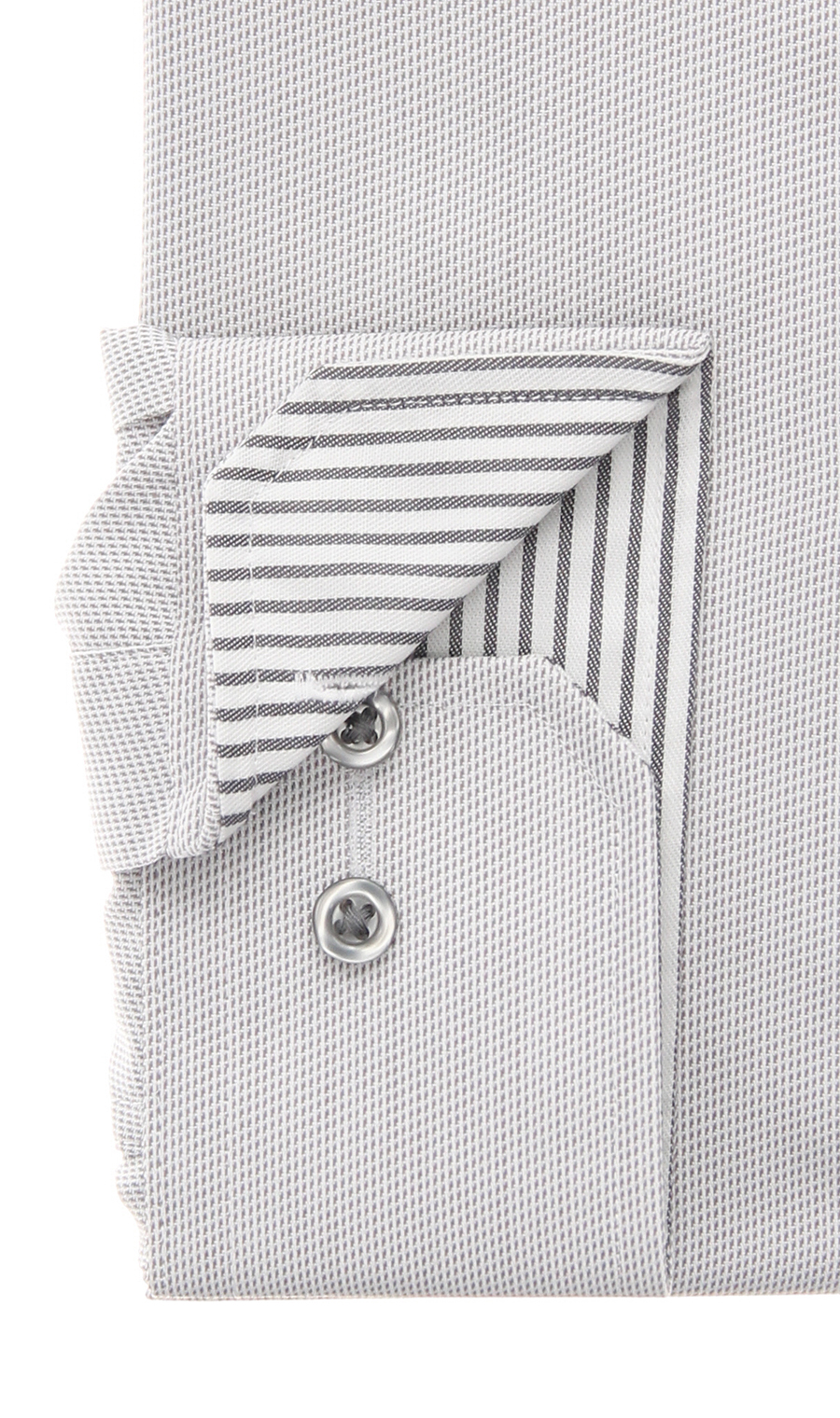 ボタンダウンワイシャツ【OEKO-TEX】 グレー 首周り:37cm,裄丈:78cm