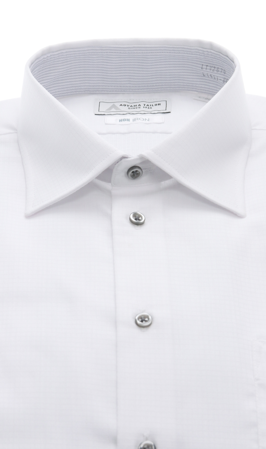 ワイドカラーワイシャツ【NON IRON】【OEKO-TEX】 ホワイト 首周り:37cm,裄丈:82cm