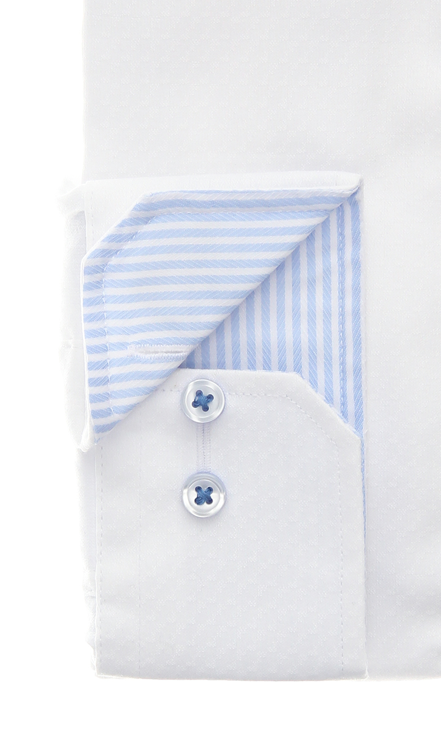 ボタンダウンワイシャツ【OEKO-TEX】 ホワイト 首周り:37cm,裄丈:78cm