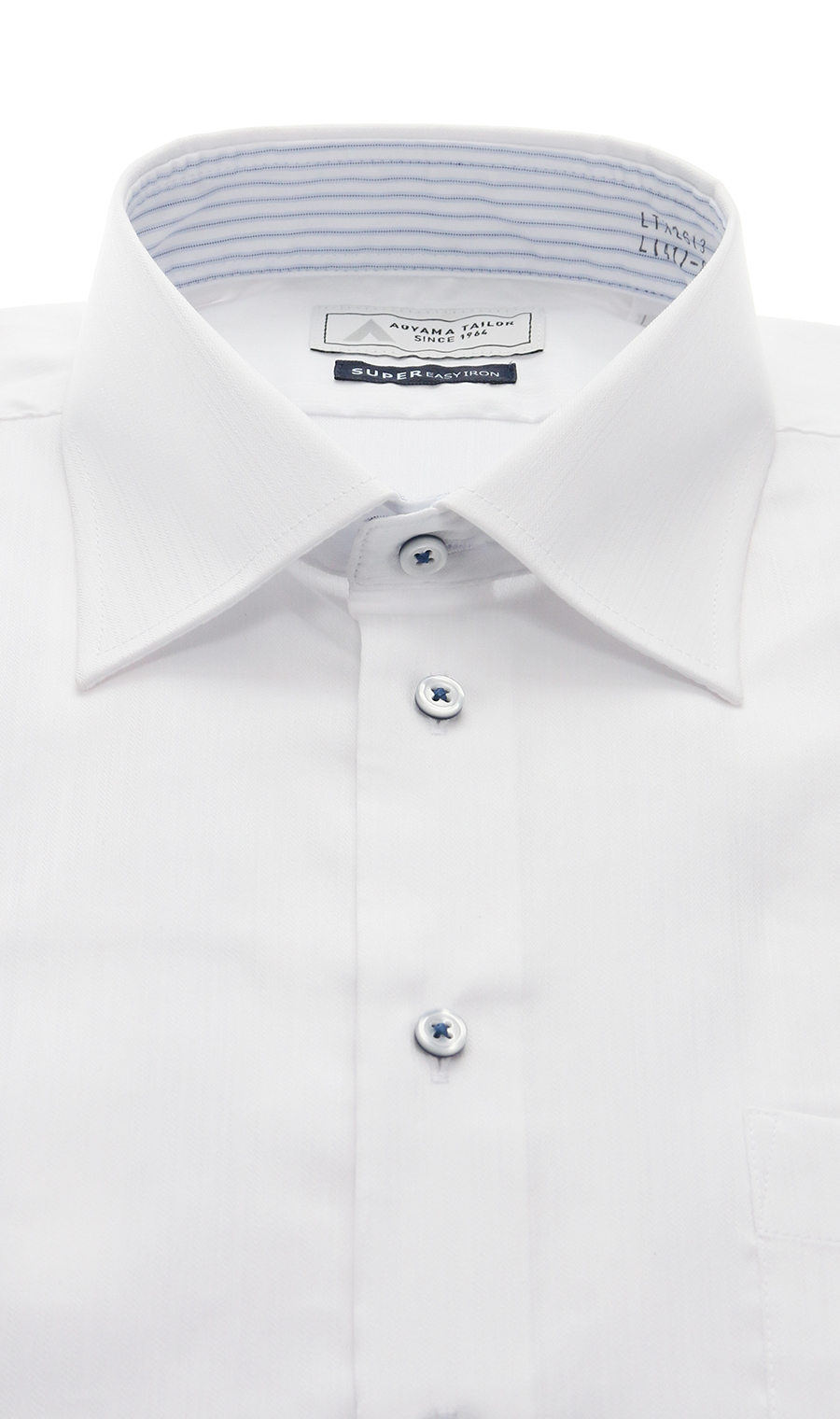 ワイドカラーワイシャツ【OEKO-TEX】 ホワイト 首周り:37cm,裄丈:78cm