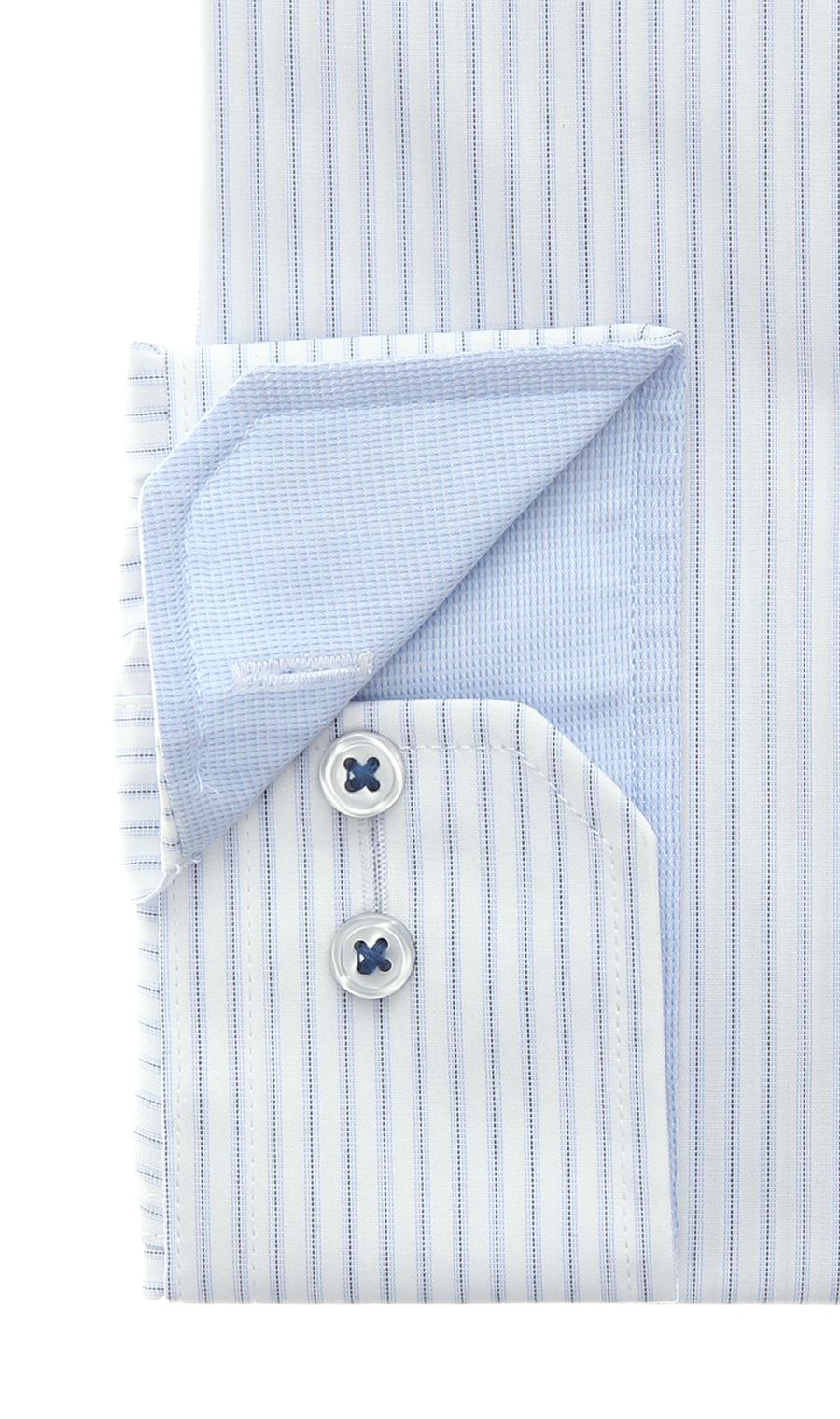 レギュラーカラーワイシャツ【OEKO-TEX】 ブルー 首周り:37cm,裄丈:78cm