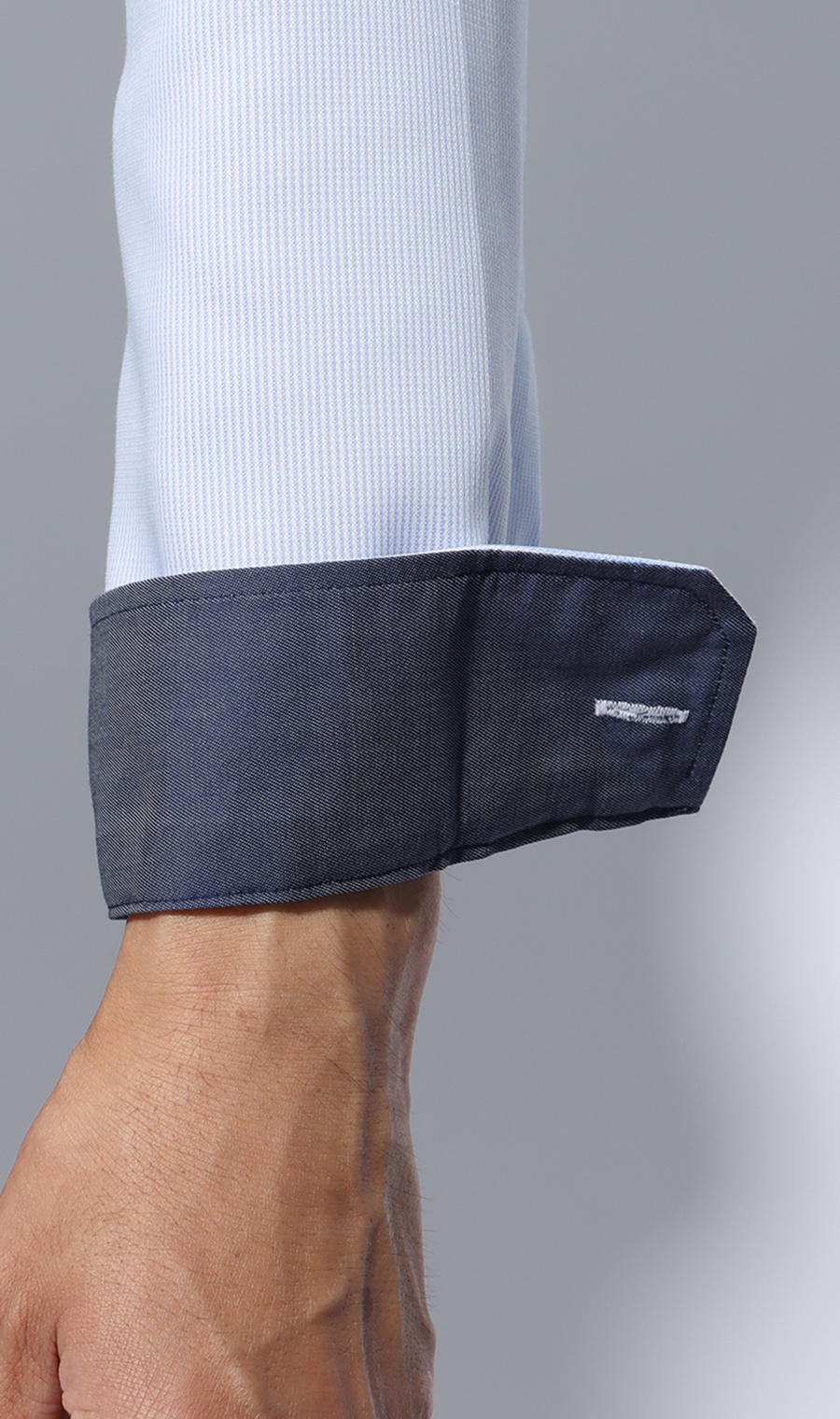 レギュラーカラースタイリッシュワイシャツ【NON IRONMAX】 ブルー 首周り:37cm,裄丈:78cm