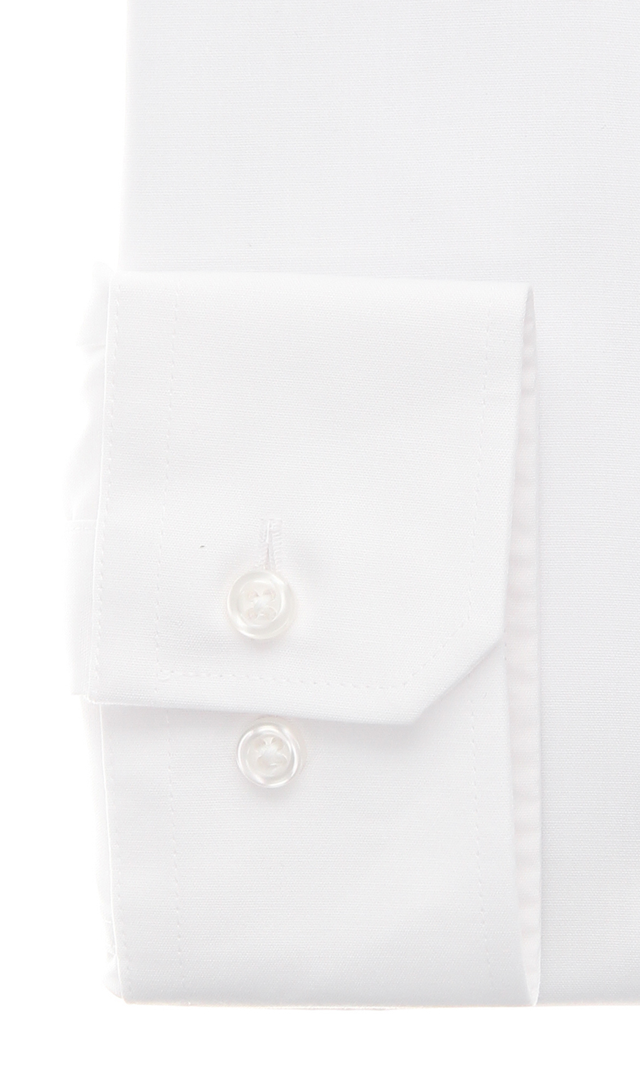 ボタンダウンスタイリッシュワイシャツ【白無地】【NON IRONMAX】 ホワイト 首周り:37cm,裄丈:78cm