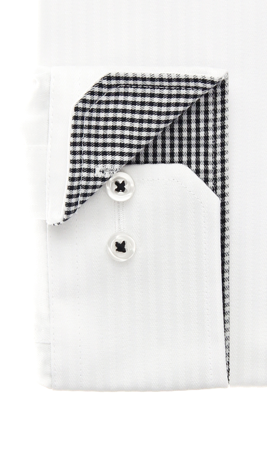 ボタンダウンスタイリッシュワイシャツ【NON IRONMAX】 ホワイト 首周り:37cm,裄丈:78cm