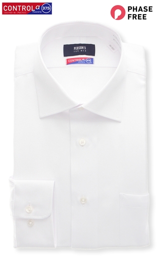 ワイドカラースタイリッシュワイシャツ【白無地】【CONTROLα】