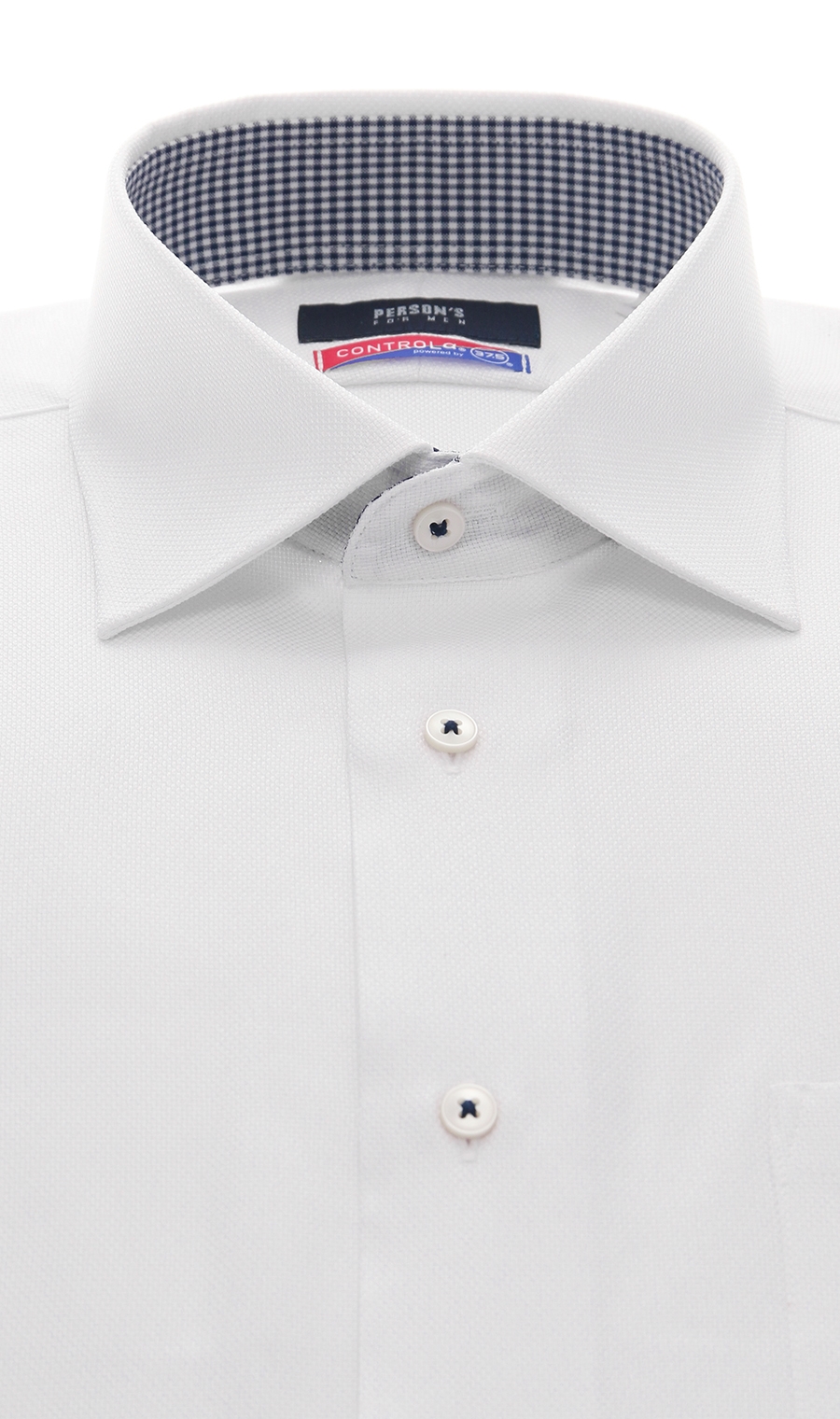 ワイドカラースタイリッシュワイシャツ【CONTROLα】 ホワイト 首周り:37cm,裄丈:82cm