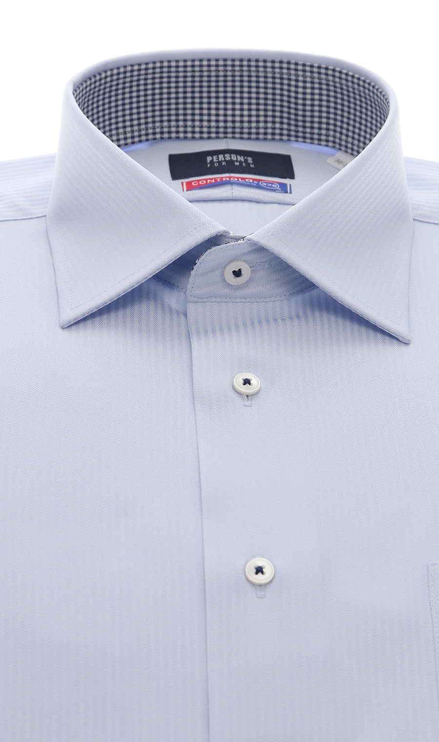 ワイドカラースタイリッシュワイシャツ【CONTROLα】 ブルー 首周り:37cm,裄丈:82cm