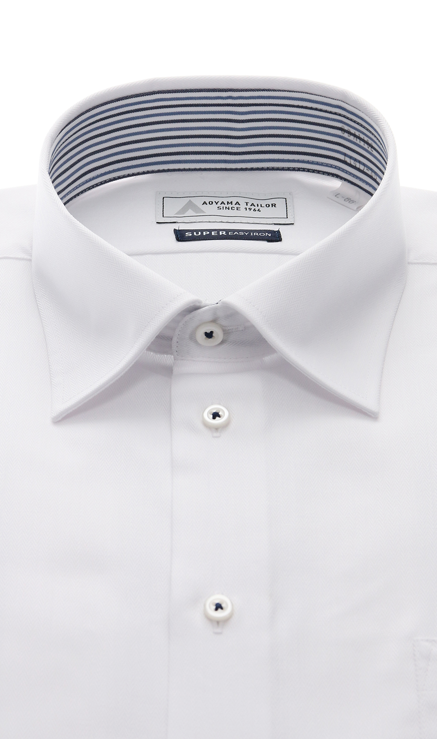 レギュラーカラーワイシャツ【キング&トール】【OEKO-TEX】 ホワイト 首周り:45cm,裄丈:84cm