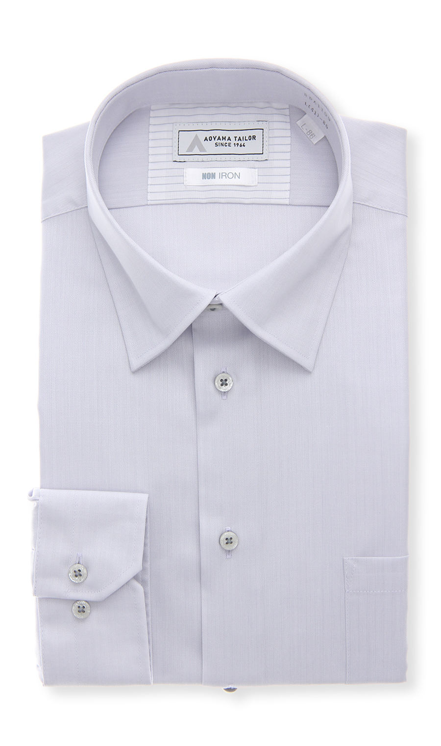レギュラーカラーワイシャツ【NON IRON】【OEKO-TEX】 グレー 首周り:43cm,裄丈:82cm