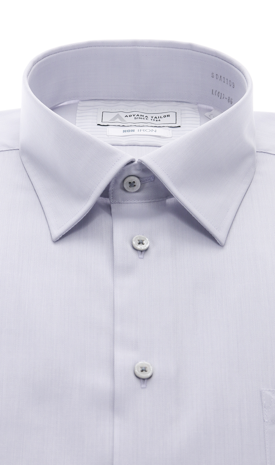 レギュラーカラーワイシャツ【NON IRON】【OEKO-TEX】 グレー 首周り:43cm,裄丈:82cm